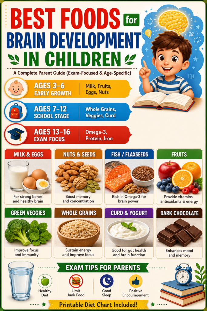 7 best foods for kids brain development healthy diet for children